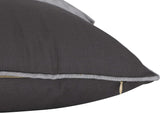 Bear Pillow Covers Decorative Cotton Linen Embroidered Cushions Covers 18X18 Inches (Grey)