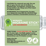Migraine Stick with Magnesium Cooling Peppermint Eucalyptus Essential Oil Topical Magnesium for Headache Support. Made in the USA 10 Ml 2-Pack