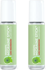 Migraine Stick with Magnesium Cooling Peppermint Eucalyptus Essential Oil Topical Magnesium for Headache Support. Made in the USA 10 Ml 2-Pack