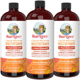Maryruth'S Liquid Multivitamin + Hair Growth - Clinically Tested Lustriva for Thicker Hair in Women - Improve Facial Wrinkles - Vegan - 3-Pack, 30 Oz