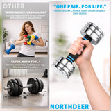 Steel Dumbbells Ultracompact & Adjustable Chrome Dumbbell with Foam Handles 5Lb 10Lb 15Lb 20Lb 30Lb 50Lb Home Gym Workout (Choice of Size)