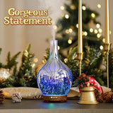 3D Essential Oil Diffuser Cool Mist Humidifier Ultrasonic Aromatherapy Diffuser,150Ml Last 6H,Auto Shut-Off,Air Refresh,Decoration for Home,Office,Yoga,Baby,Sleep