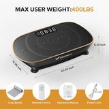 Merach Vibration Plate Exercise Machine, Compact Design with Lymphatic Drainage, High Frequency for Low Impact Full Body Workout, 400Lbs Capacity for Home Gym Workout Equipment Summervibes
