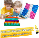 2Pcs Big Pop Its Fidget Toys,200 Bubbles Stress Reliever Silicone Pressure Relieving Toy,For Kids Autism and Adult Anxiety Easy to Grasp Pop Silicone Toy