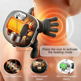 Neck Massager, Shiatsu Neck and Back Massager with Heat, 4D Kneading Simulated Human Hand Design Electric Deep Tissue Massage, Portable Body Massager for Shoulder, Pain Relief & Muscle Relax