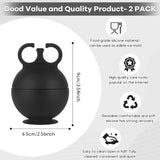 2 Pack Ice Roller for Face Ice Cube Roller Tool for Neck and Body, Face Ice Mold Beauty Gifts (Black Black)