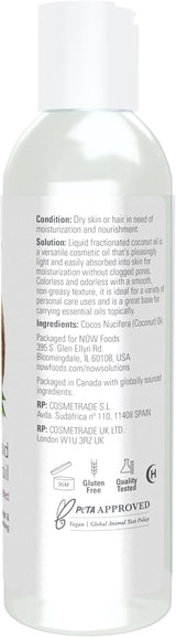 Solutions, Liquid Coconut Oil, Light and Nourishing, Promotes Healthy-Looking Skin and Hair, 4-Ounce