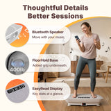 Merach Vibration Plate Exercise Machine, Compact Design with Lymphatic Drainage, High Frequency for Low Impact Full Body Workout, 400Lbs Capacity for Home Gym Workout Equipment Summervibes