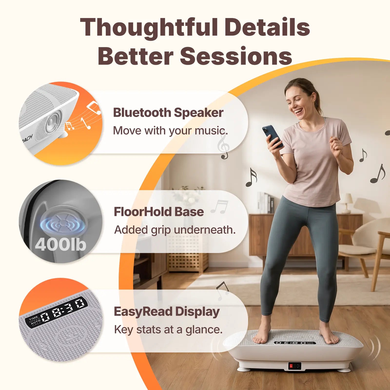 Merach Vibration Plate Exercise Machine, Compact Design with Lymphatic Drainage, High Frequency for Low Impact Full Body Workout, 400Lbs Capacity for Home Gym Workout Equipment Summervibes