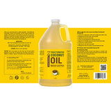 Pure Fractionated Coconut Oil - 1 Gallon - Non-Gmo, 100% Natural, Lightweight Massage Oil for Therapy on Skin, Hair, More - Perfect Bulk Carrier Oil for Essential Oils (128 Fl Oz)