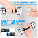 Steel Dumbbells Ultracompact & Adjustable Chrome Dumbbell with Foam Handles 5Lb 10Lb 15Lb 20Lb 30Lb 50Lb Home Gym Workout (Choice of Size)