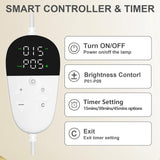 Red Light Therapy Device with Base, 660Nm Red Light & 850Nm &940Nm near Infrared Therapy Lamp with Timer, for Body at Home