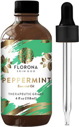 Peppermint Essential Oil 100% Pure & Natural - 4 Fl Oz, Hair & Skin Care, Diffuser Aromatherapy, Soap Making, Candle Making