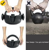 Kettlebell Adjustable Kettlebell Weight Sets Comes with Three Grips 5Lbs,8Lbs,12Lbs,15Lbs,Strength Training&Full-Body Workout for Home or Gym Black